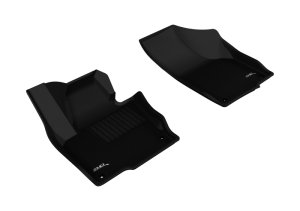 Volkswagen Tiguan Floor Mats - Front - 3D MAXpider - Kagu 1st Row with MAXpider backing - Black - `09-`19